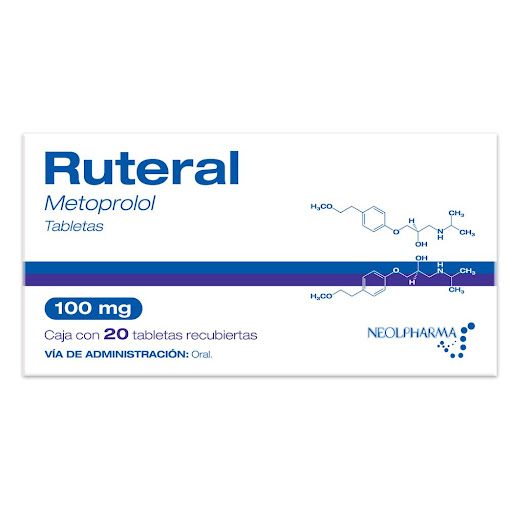 RUTERAL METOPROLOL TARTRATO 100MG TAB X 20